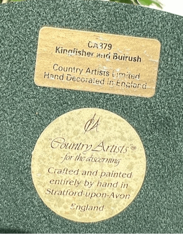 Vintage Country Artists Kingfisher & Bulrush CA 379 - 1996 Collectible