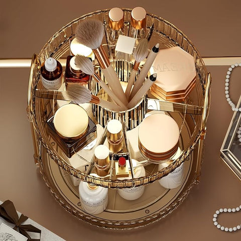 3-Tier 360° Rotating Makeup Organizer