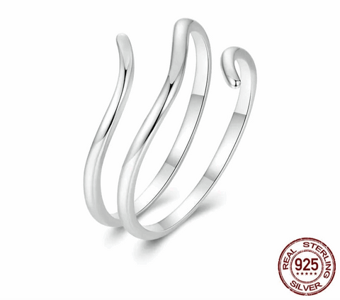 Adjustable Multi-Layer Ring - 925 Sterling Silver