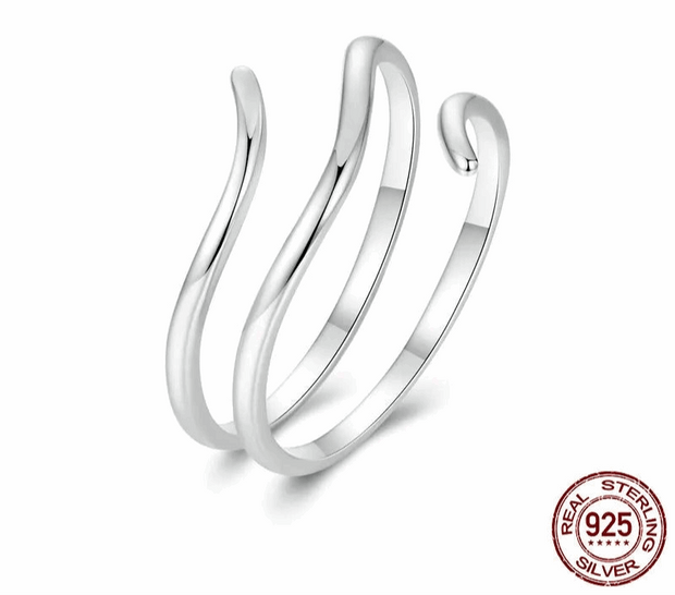 Adjustable Multi-Layer Ring - 925 Sterling Silver