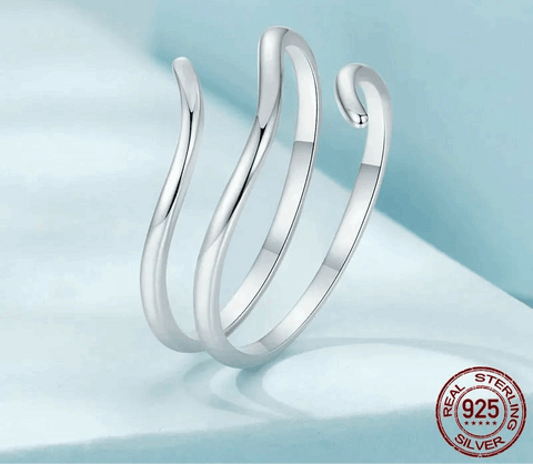 Adjustable Multi-Layer Ring - 925 Sterling Silver