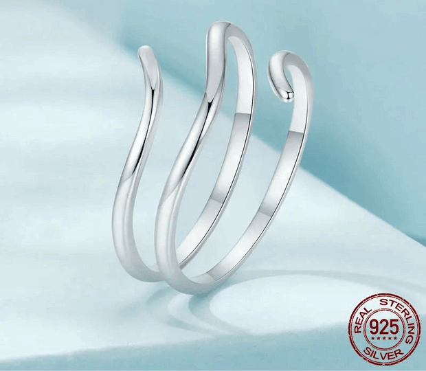 Adjustable Multi-Layer Ring - 925 Sterling Silver