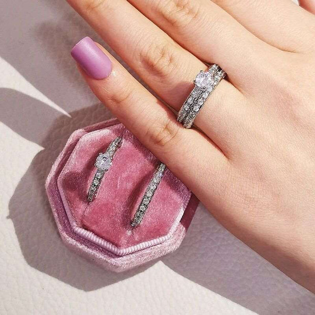 Silver Bliss Ring Set