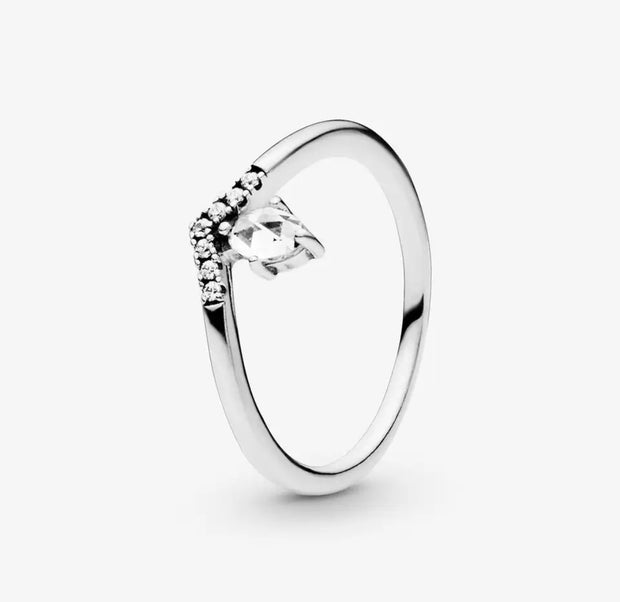 Radiant 925 Sterling Silver Crystal Rings