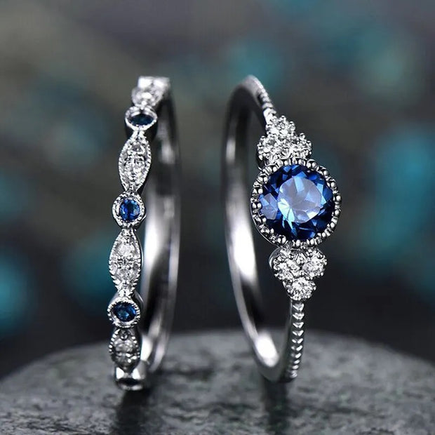 Sapphire Duo Ring Set