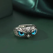 Blue Owl Eyes Ring