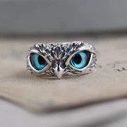 Blue Owl Eyes Ring