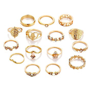 Retro Love Rings Set