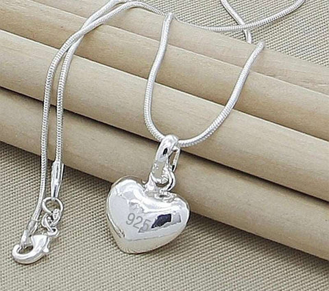 Timeless Sterling Silver Heart Pendant Necklace