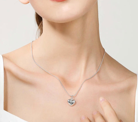 Timeless Sterling Silver Heart Pendant Necklace