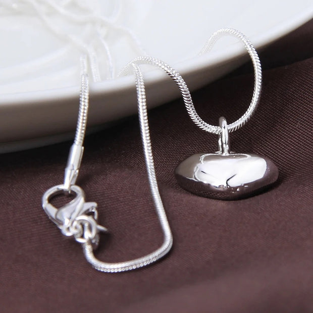 Timeless Sterling Silver Heart Pendant Necklace