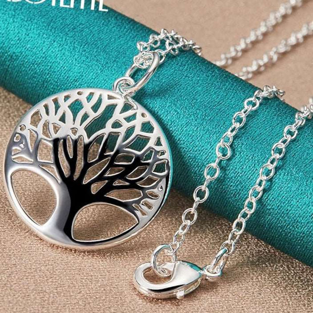 Silver Nature's Elegance Tree Pendant