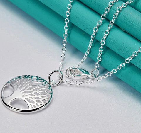 Silver Nature's Elegance Tree Pendant