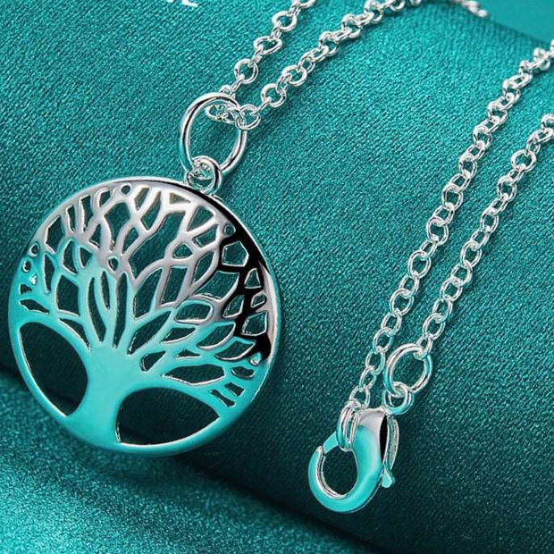 Silver Nature's Elegance Tree Pendant