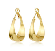 Metallic Geometry Drop Earrings