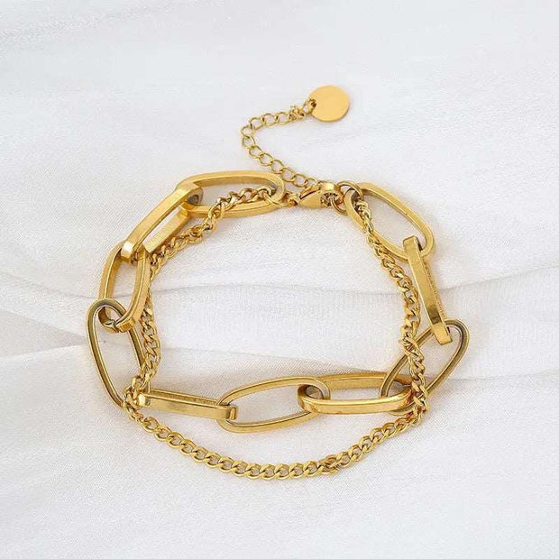 Retro Double Thick Bracelet