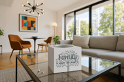 Contemporary glass coffee table
