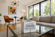 Contemporary glass coffee table