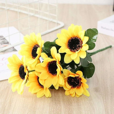 WALLA Artificial Sunflower Bouquet (7 Heads)