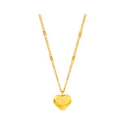 Trendsetter: Stainless Steel Gold Heart Necklace