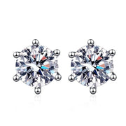 D Color Moissanite Screw-Back Stud Earrings