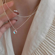 Double Love Moonstone Necklace