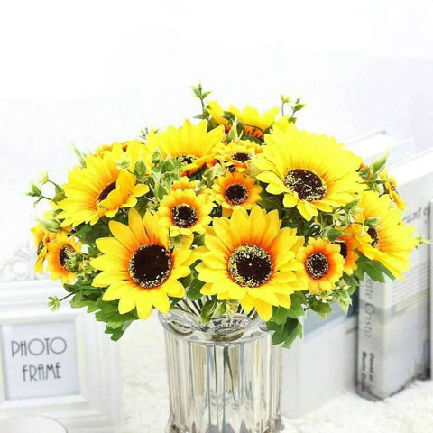 WALLA Artificial Sunflower Bouquet (7 Heads)