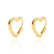 gold Heart Stud Earrings