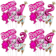 Royal Pink Princess Balloon Set for Barbie Fans