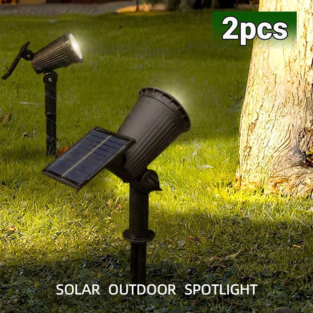 9 LED RGB Solar Spot Lights - Waterproof IP65 - Adjustable Brightness - Landscape Lighting