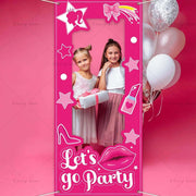 Sparkling Pink Barbie Photo Booth Frame Props