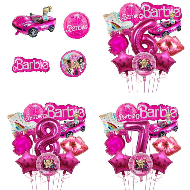 Royal Pink Princess Foil Balloon Set