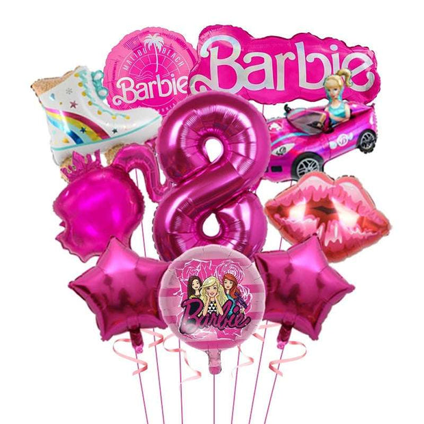 Royal Pink Princess Foil Balloon Set