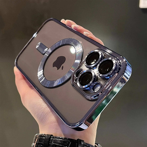 Luxury Magsafe Clear Case for iPhone 11 12 13 14 15 16 Pro Max - Magnetic Wireless Charging