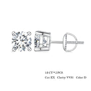 2CTW Moissanite Heart Earrings