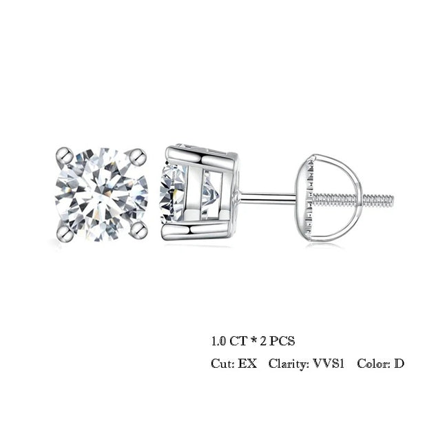 2CTW Moissanite Heart Earrings