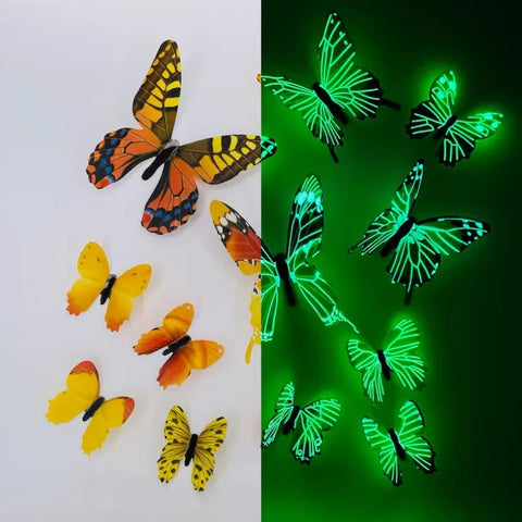 3D Luminous Butterfly Wall Stickers (12Pcs)