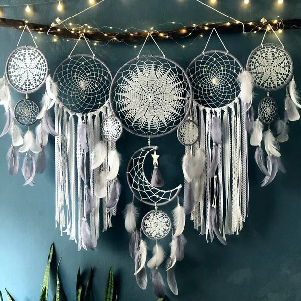 5-Piece Dream Catcher Set - Boho Wall Hanging Decor