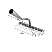 Iron Gardening Hoe Weeding Rake - Multi-Teeth Farm Tool - Soil Loosening Harrow