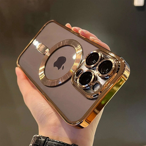 Luxury Magsafe Clear Case for iPhone 11 12 13 14 15 16 Pro Max - Magnetic Wireless Charging