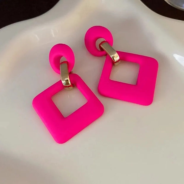 Fresh Color Dangle Earrings