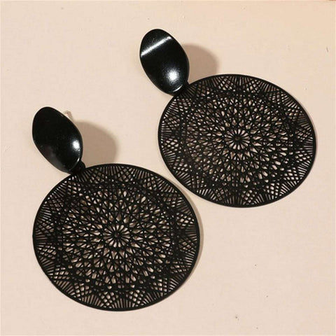 WALLA Circle Pattern Drop Earrings