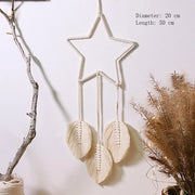 Moon and Star Dream Catcher - Boho Macrame Wall Hanging