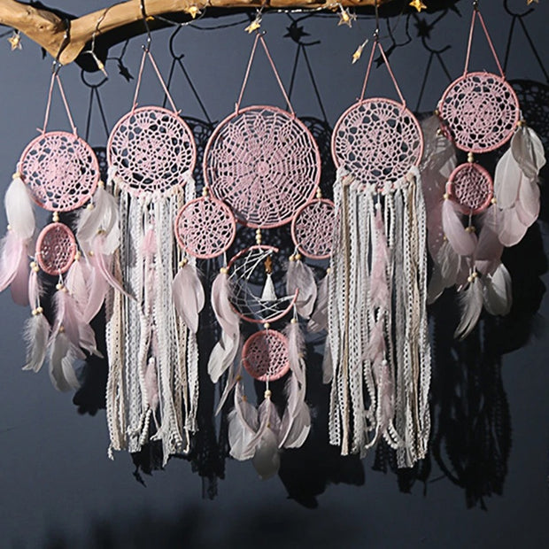 5-Piece Dream Catcher Set - Boho Wall Hanging Decor