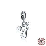 925 Sterling Silver Alphabet Pendant