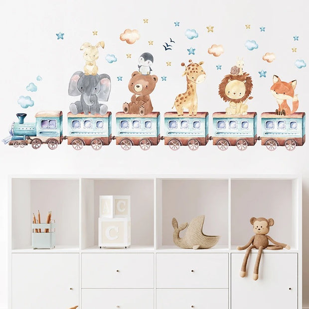 Cartoon Africa Animal Wall Stickers (2PC)