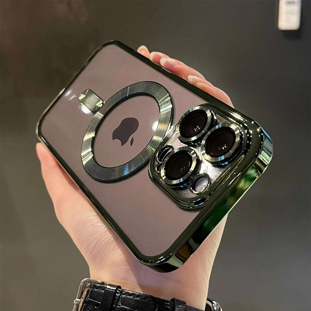 Luxury Magsafe Clear Case for iPhone 11 12 13 14 15 16 Pro Max - Magnetic Wireless Charging
