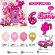 Royal Barbie Themed Balloon Garland Arch Kit (97PCS)