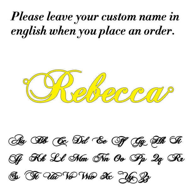 Personalized Name Necklace with Lip Chain - Custom Stainless Steel Jewelry