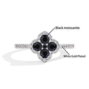 Clover Moissanite Ring | D VVS1 | 925 Sterling Silver